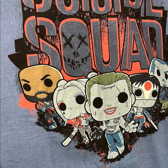 Suicide Squad Blue Graphic Men's T-Shirt - Picture 6 of 11